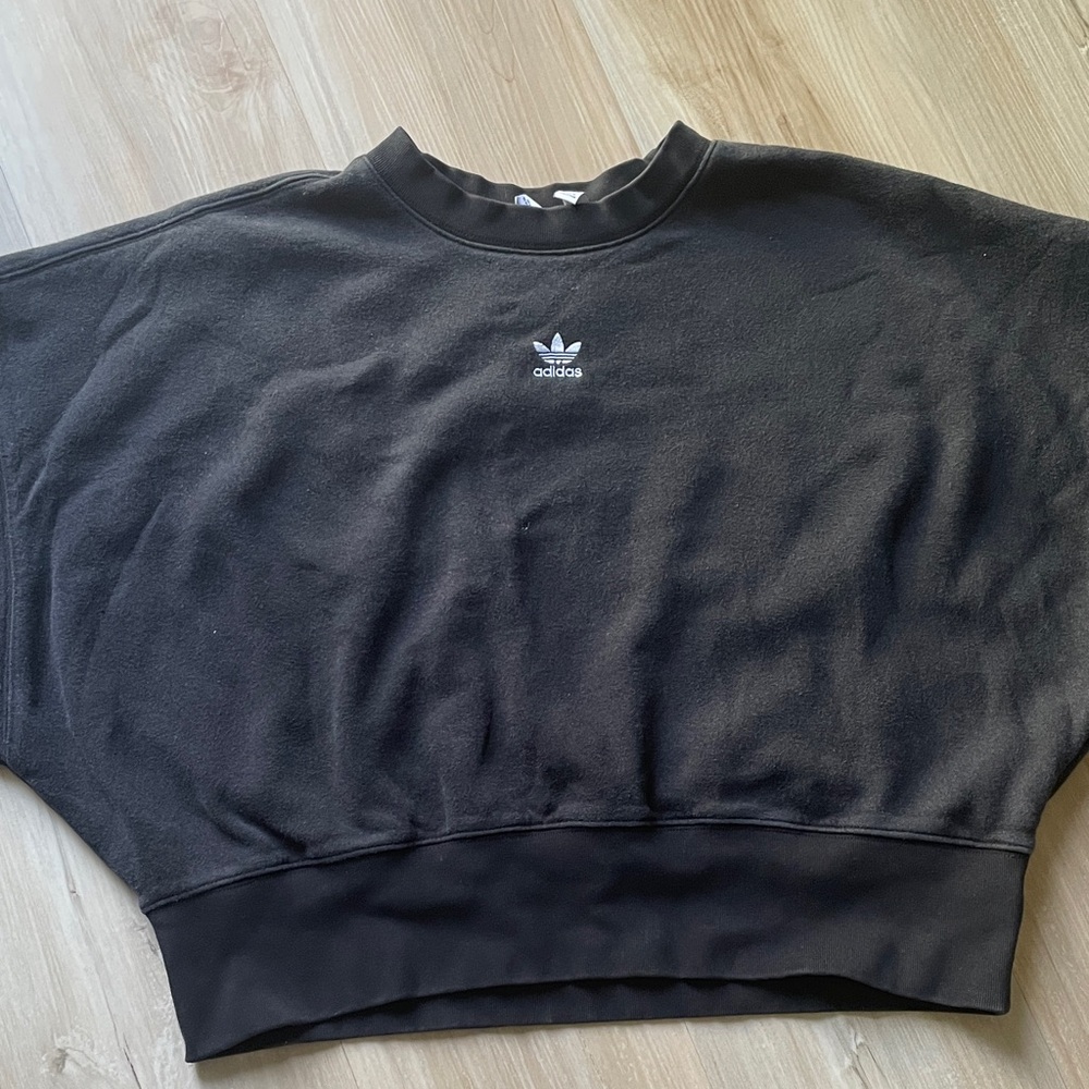 Adidas trefoil cropped crewneck